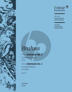 Brahms Serenade No. 2 Op. 16 Bläser und Streicher Partitur (Michael Musgrave)