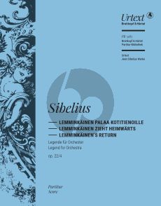 Sibelius Lemminskainen's Return Op. 22 No. 4 Full Score (edited by Tuija Wicklund)