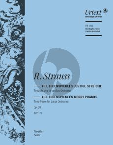 Strauss Till Eulenspiegels lustige Streiche op. 28 TrV 171 Orchester (Partitur) (herausgegeben von Nick Pfefferkorn)