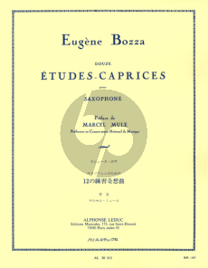 Bozza 12 Etudes Caprices Op.60 pour Saxophone (Mule)