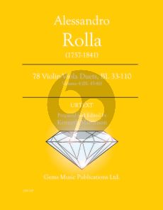 Rolla 78 Duets Volume 4 BI. 43 - 46 Violin - Viola (Prepared and Edited by Kenneth Martinson) (Urtext)