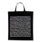 Miscellaneous Draagtas Katoen Zwart met Notenbeeld van Bach (Tote Bag Cotton Black with Sheet Music by Bach)