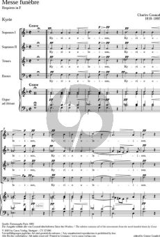 Gounod Messe Funebre CG 147b SSTB mit Orgel (Requiem in F)