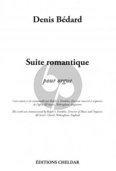 Bedard Suite Romantique Organ