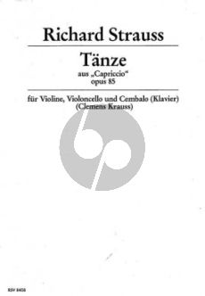 Strauss Tanze Op. 85 aus Capriccio Violine-Violoncello-Klavier (Part./Stimmen) (Clemens Krauss)