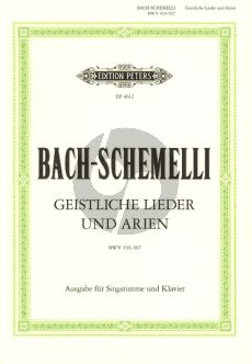 Bach Geistliche Lieder & Arien Gesang-Klavier (Schemelli 69 Lieder) (Eberhard Wenzel)