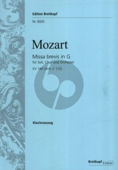 Mozart Missa Brevis in G KV 140 Klavierauszug