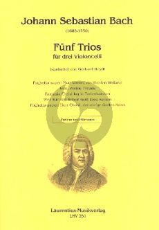 Bach 5 Trios 3 Violoncellos (Part./Stimmen)