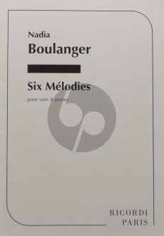 Boulanger 6 Melodies Chant-Piano