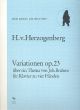 Herzogenberg Variationen Op.23 über ein Thema von Johannes Brahms