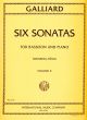 Galliard 6 Sonatas Vol.2 Bassoon-Pino (Fussl-Weisberg)