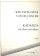 Nieuwkerk Kadanza (1990) 3 Renaissance Recorders (STB) (3 Scores)