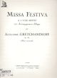 Gretchaninoff Missa Festiva Op.154 (avec Credo) choeur mixtes-orgue