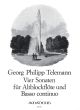 Telemann 4 Sonaten TWV 41:C2,F2,f1,B3 aus der Getreue Musikmeister Altblockflote und Bc (Continuo Wilfried Michel)
