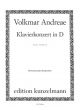 Andreae Klavierkonzert in D-dur Klavier und Orchester (Klavierauszug) (Marc Andreae)