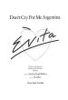 Lloyd Webber-Rice Don't cry for me Argentina Piano-Vocal-Guitar (single sheet)