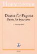 Duette fur 2 Fagotten (ed. Karl von Glasenapp)