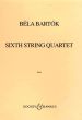 Bartok Quartet No.6 2 Violins-Viola-Violoncello (Parts)