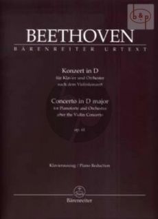 Konzert D-dur nach dem Violinkonzert Op.61 (edited by Jonathan Del Mar for Piano-Orch.)
