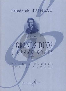Kuhlau 3 Grands Duos Op. 39 (Playing Score) (advanced level grade 7) (edited by Philippe Bernold)