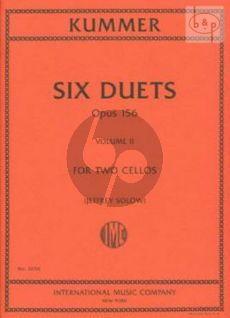 6 Duets Op.156 Vol.2 (No. 4 - 6) for 2 Violoncellos Score