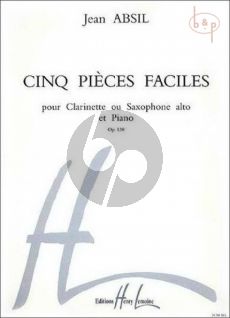 5 Pièces Faciles Op.138 (Alto Sax.[Clarinet]-Piano