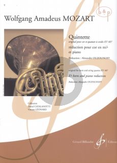 Quintet KV 407 (Horn-Strings) (Horn[Eb]-Piano) (piano reduction by Alexandre Ouzounoff)