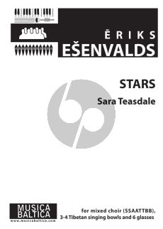 Esenvalds Stars SSAATTBB and 6 Water-tuned Glasses (Text Sara Teasdale)