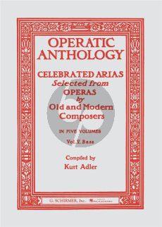 Operatic Anthology vol.5 Bass (Kurt Adler) (Opera-Arias Old and Modern Composers)