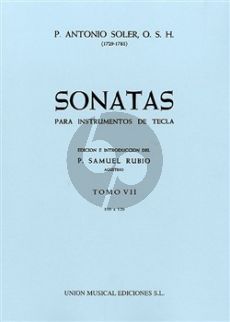 Soler Sonatas Vol.7 (No.100-120) Harpsichord (ed. P.Samuel Rubio)