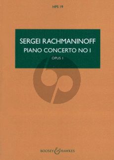 Rachmaninoff Concerto No.1 Op.1 F-sharp minor Piano and Orchestra (Study Score)