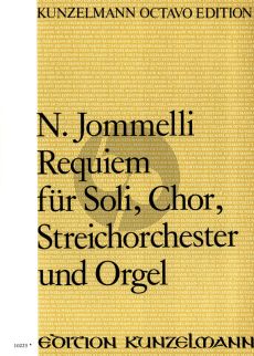 Jommelli Requiem Soli Chor Streichorchester und Orgel Partitur