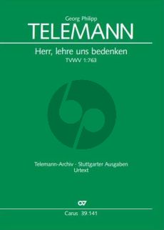 Telemann Herr, lehre uns bedenken TVWV 1:763 Soli-Chor-Orchester (Partitur) (Klaus Hofmann)