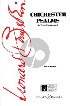 Bernstein Chichester Psalms (Boy Solo-Mixed [or Male] Choir- Orchestra) Vocal Score (Hebrew Translation)
