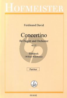 David Concertino Op.12 Fagott-Orchester Partitur