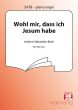 Bach Wohl mir, dass Ich Jesum habe (uit Kantate No.147) SATB-Piano(Orgel)