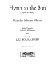 Boulanger Hymne au Soleil (Hymn to the Sun) Alto voice solo-SATB-Piano