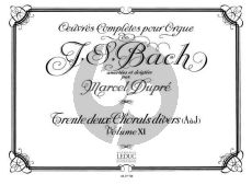 Bach Oeuvres d'Orgue Vol.11 20 Chorals Divers (Marcel Dupre)