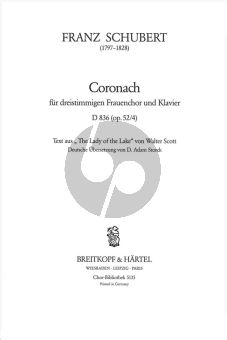 Schubert Coronach Op.52 No.4 D.836 Frauenchor SSA und Klavier