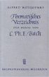Wotquenne Thematisches Verzeichnis der Werke von C. P. E. Bach