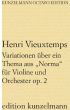 Vieuxtemps Variationen über ein Thema aus "Norma" Op. 2 Violine und Orchester (Partitur) (Olaf Adler)