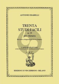 Diabelli 30 Studi Facili Opus 39 for Guitar (edited by Alvaro Company)