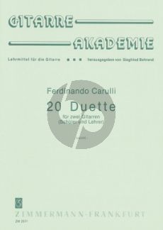 Carulli 20 Duette 2 Gitarren (Siegfried Behrend)