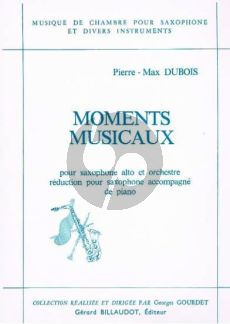 Dubois Moments Musicaux Saxophone alto et Piano