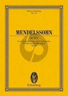 Mendelssohn Octet E-flat major Op.20 Vi.-2 Va.-2 Vc. Study Score
