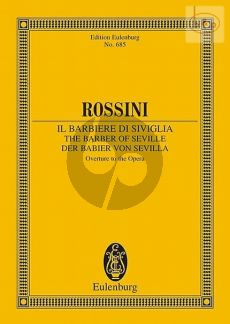 Rossini Il Barbiere de Siviglia Ouverture Study Score (edited by Max Alberti)