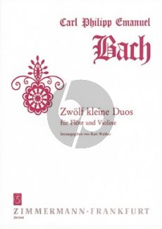Bach 12 Kleine Duette Flöte-Violine (Kurt Walther)