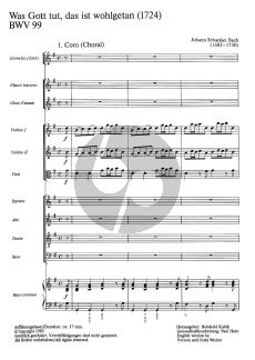 Bach Kantate BWV 99 Was Gott tut, das ist wohlgetan Soli-Chor-Orch. (Studienpart.)