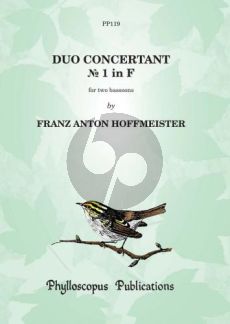 Hoffmeister Duo Concertant No.1 F-major 2 Bassoons (2 Scores) (edited by C.M.M. Nex and F.H. Nex)