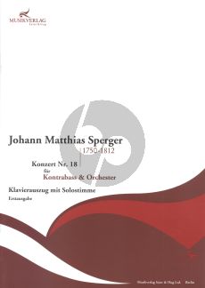Sperger Concerto No.18 Double Bass-Orch. (piano red.)